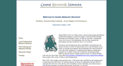 Desktop Screenshot of k9behaviorservices.com